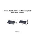 ANSEL MODELO 7005 GSM Gateway VoIP Manual del usuario