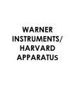 WARNER INSTRUMENTS/ HARVARD APPARATUS