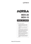 MDX-20/15, Manual del Usuario