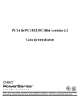 PC1616/PC1832/PC1864 versión 4.2 Guía de instalación