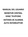 manual del usuario monitor central gsm/ teléfono