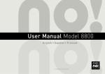 User Manual Model 8800