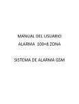 MANUAL DEL USUARIO ALARMA 100+8 ZONA
