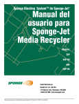 Manual del usuario para Sponge-Jet Media Recycler