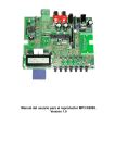 Manual del usuario para el reproductor MP3 K8095