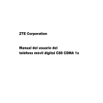 ZTE Corporation Manual del usuario del teléfono móvil