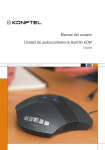 Manual del usuario Unidad de audioconferencia Konftel 60W