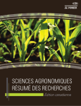 sciences agronomiques résumé des recherches
