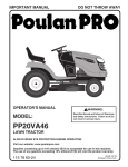 operation - Poulan Pro