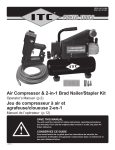 Air Compressor & 2-in-1 Brad Nailer/Stapler Kit Jeu de