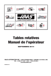 Tables rotatives Manuel de l`opérateur