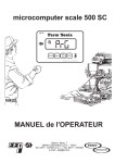 microcomputer scale 500 SC MANUEL de l`OPERATEUR