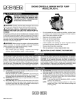 ENGINE-dRIvEN AlumINum WATER pump mOdEl 2RlAG