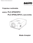 Manuel d`utilisation Sanyo PLC-XP50L