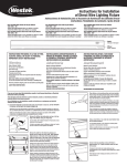 Instructions for Installation of Direct Wire Lighting Fixture