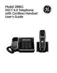 Model 28861 DECT 6.0 Telephone with Cordless Handset User`s