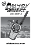 GXT860/895 Série midlandusa.com GMRS/FRS Radio