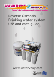 Care of your Reverse Osmosis Unit