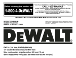Before returning this product call 1-800-4-DEWALT