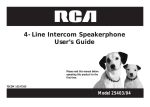 4-Line Intercom Speakerphone User`s Guide