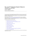 Notes de version de Sun Java Enterprise System pour HP-UX