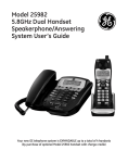 Model 25982 5.8GHz Dual Handset Speakerphone/Answering