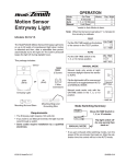 Motion Sensor Entryway Light