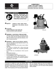 safety warnings submersible sump / effluent pumps esp50am