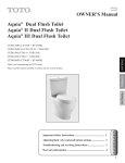 OWNER`S Manual Aquia® Dual Flush Toilet Aquia® II Dual Flush