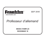 Professeur d`allemand - Franklin Electronic Publishers, Inc.