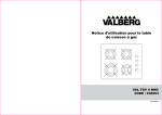 Notice d`utilisation pour la table de cuisson à gaz