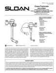 Chasse Flushometer pour Prison: Instructions D`Installation