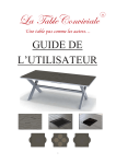 LIVRET NOTICE D`UTILISATION table alu