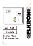 Centrale mp105 - Notice installation