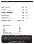 TABLE DE MATIèRES Directives de Pré