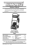 Operator`s Manual Gas Powered Pressure Washer