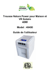 Trousse Nature Power pour Maison et VR Solaire Model : 40400