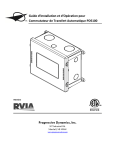 Guide d`Installation et d`Opération pour Commutateur de Transfert