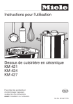 Instructions pour l`utilisation Dessus de cuisinière en