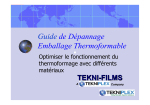 Guide de Dépannage Emballage Thermoformable