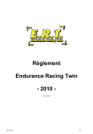 Règlement Endurance Racing Twin - 2010 -
