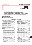 SYSTEME ELECTRIQUE SECTION EL TABLE DES MATIERES