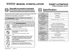 manuel d`installation robinet automatique