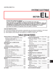 SYSTEME ELECTRIQUE SECTION EL TABLE DES MATIERES