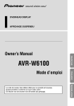 Owner`s Manual AVR-W6100 Mode d`emploi