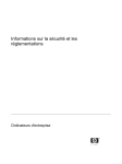 Informations sur la sécurité et les réglementations