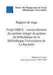 Rapport de stage Projet SIBUL : renouvellement du système
