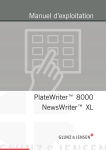 Manuel d`exploitation PlateWriter™ 8000