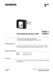 3861 Terminaisons de bus LON RXZ01.1 RXZ02.1