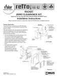 RA24ZC ZERO CLEARANCE KIT Installation Instructions